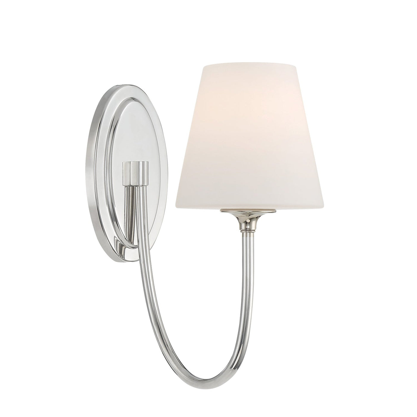 ##Antique Hardware## Juno 1 Light Polished Nickel Sconce