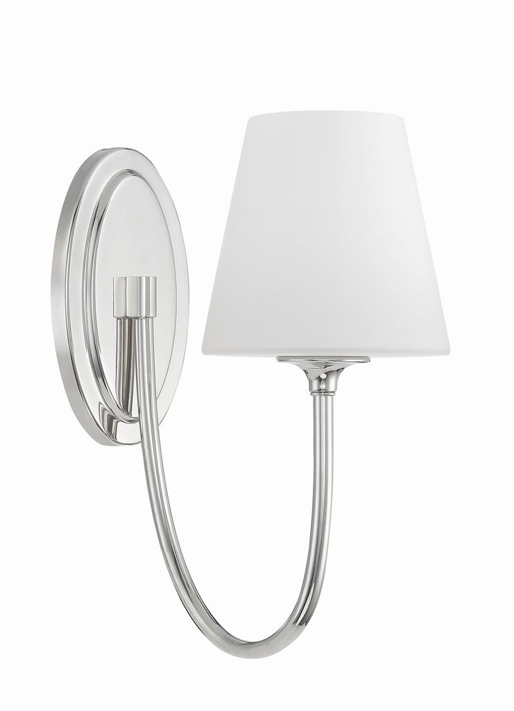 ##Antique Hardware## Juno 1 Light Polished Nickel Sconce