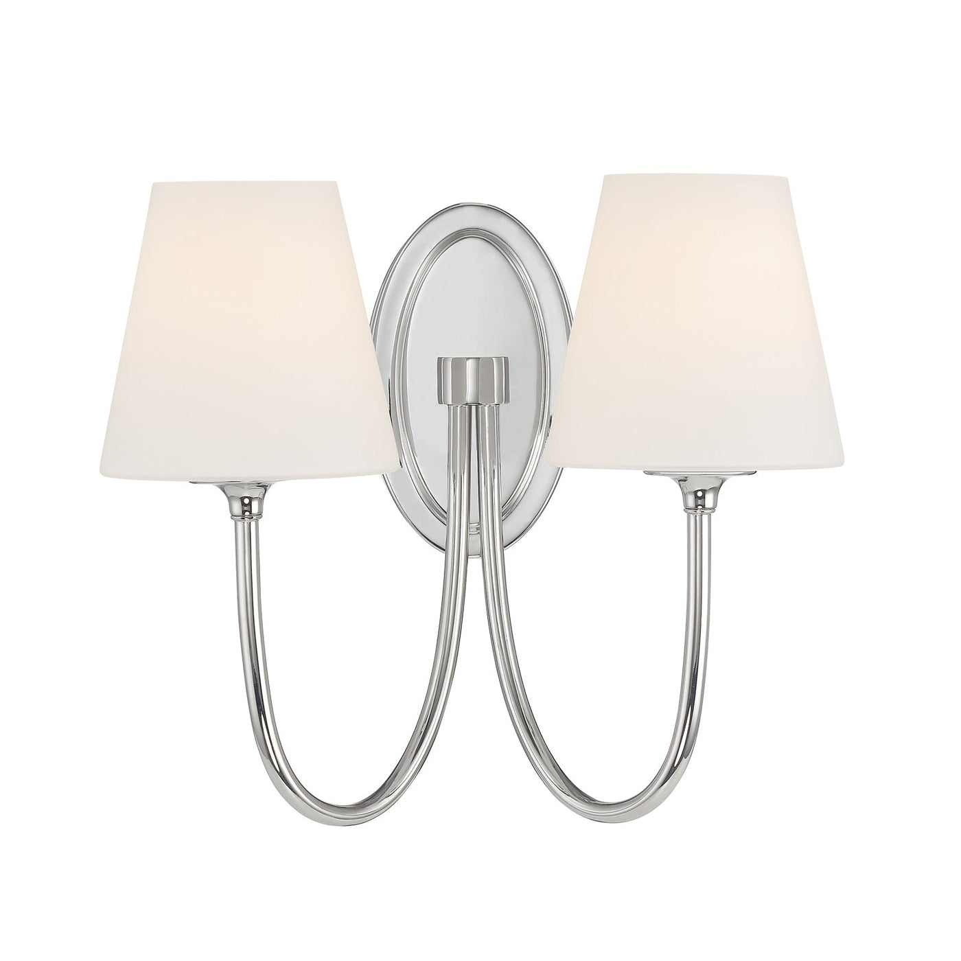 ##Antique Hardware## Juno 2 Light Polished Nickel Sconce