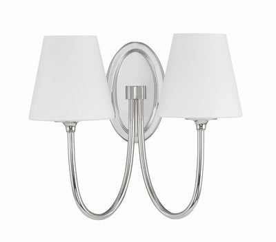 ##Antique Hardware## Juno 2 Light Polished Nickel Sconce