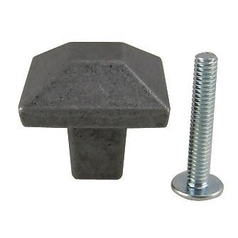 Antique Hardware 1 Inch Pewter Mission Style Square Cabinet & Furniture Knob CABINET KNOB