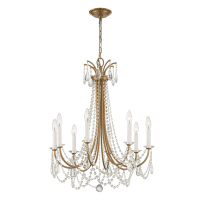 ##Antique Hardware## Karrington 8 Light Aged Brass Chandelier