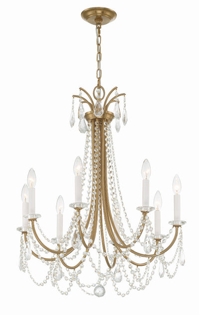 ##Antique Hardware## Karrington 8 Light Aged Brass Chandelier