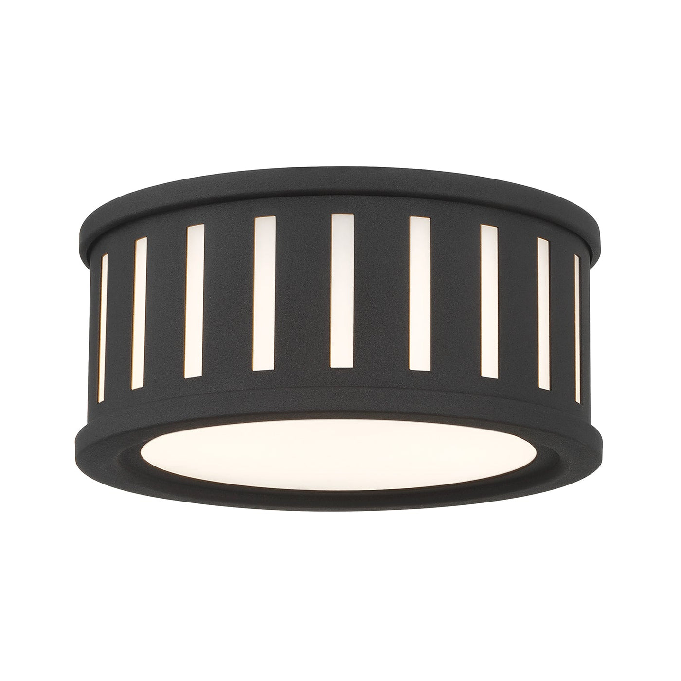 ##Antique Hardware## Kendal 2 Light Black Forged Flush Mount