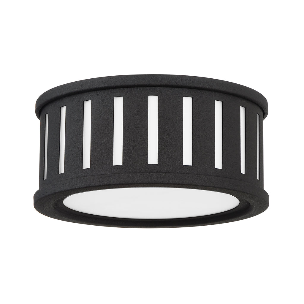 ##Antique Hardware## Kendal 2 Light Black Forged Flush Mount