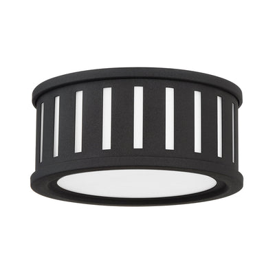 ##Antique Hardware## Kendal 2 Light Black Forged Flush Mount