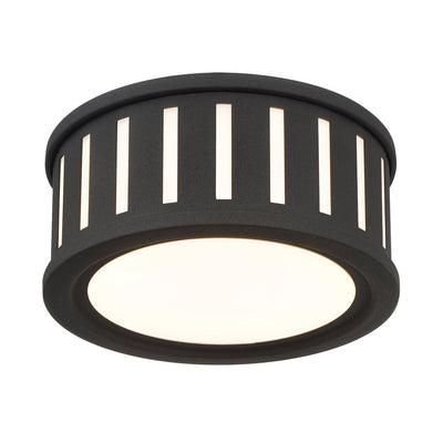 ##Antique Hardware## Kendal 2 Light Black Forged Flush Mount