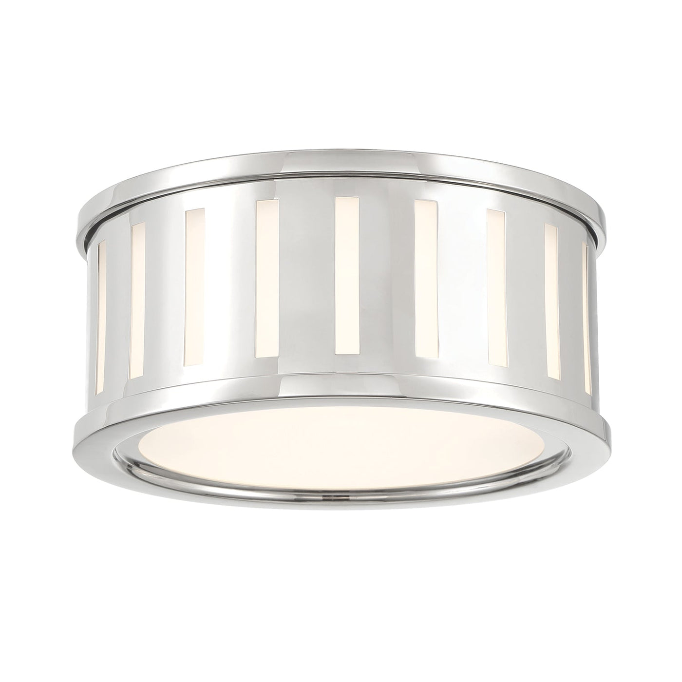 ##Antique Hardware## Kendal 2 Light Polished Nickel Flush Mount