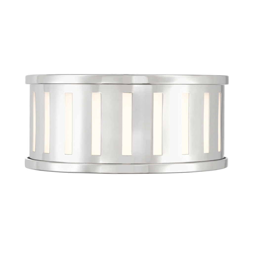 ##Antique Hardware## Kendal 2 Light Polished Nickel Flush Mount