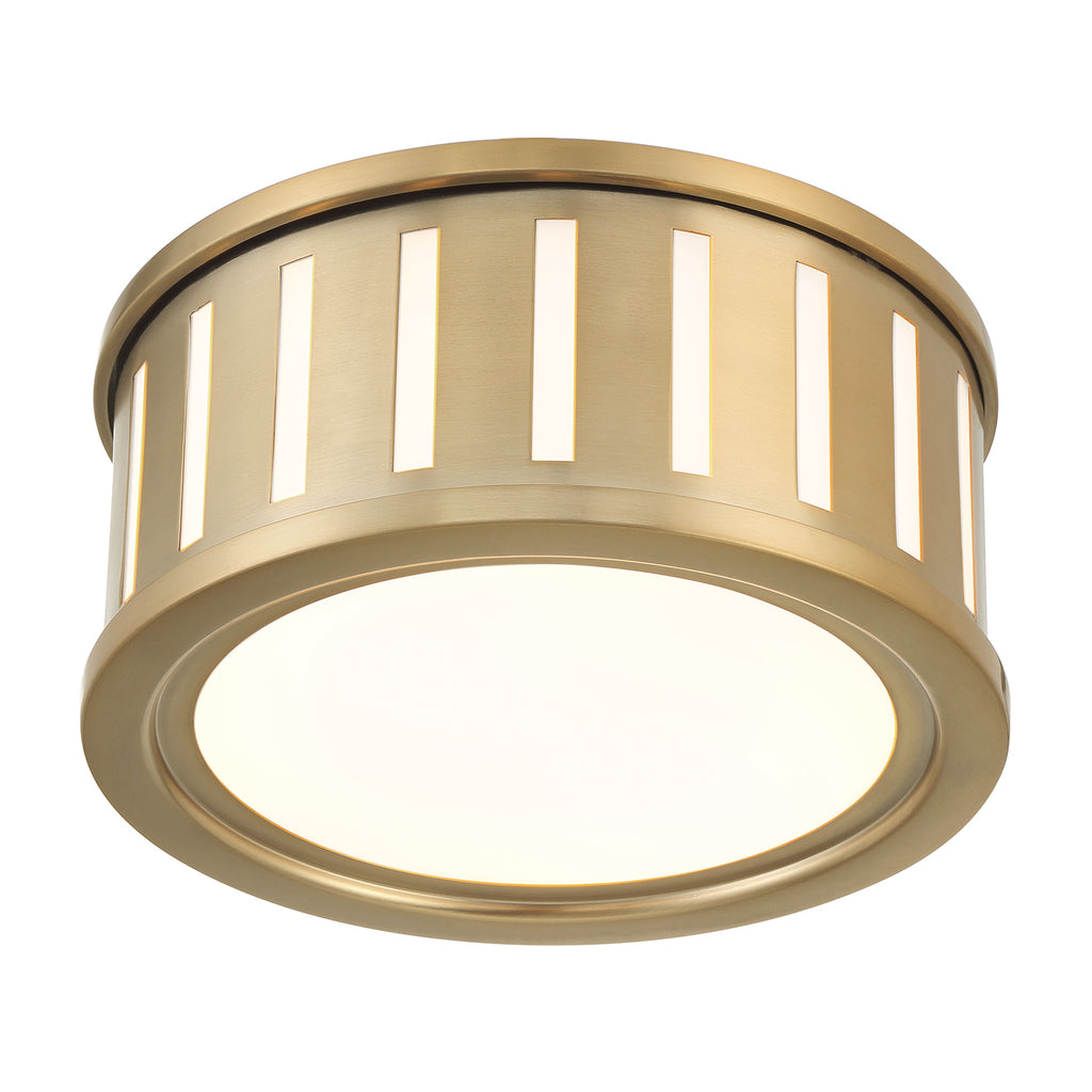 ##Antique Hardware## Kendal 2 Light Vibrant Gold Flush Mount