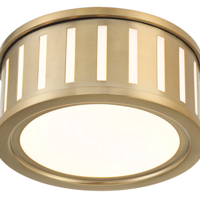 ##Antique Hardware## Kendal 2 Light Vibrant Gold Flush Mount