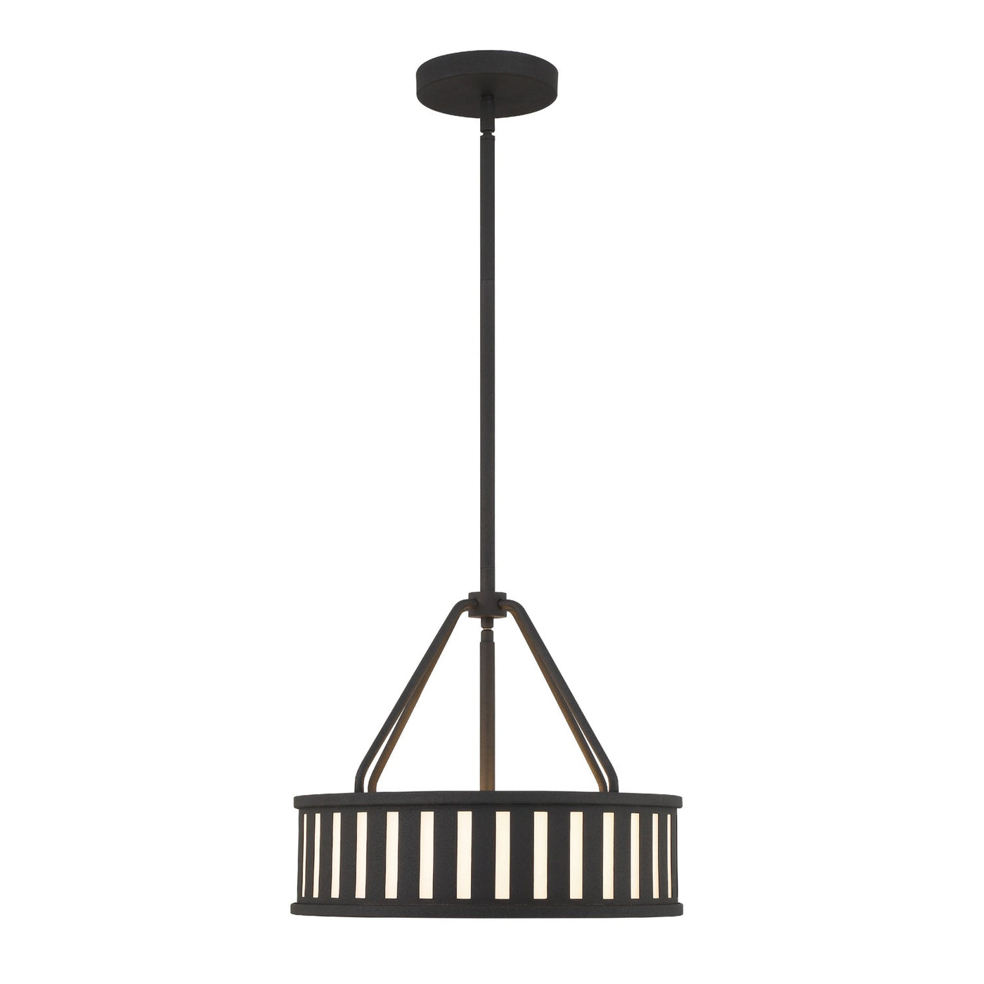 ##Antique Hardware## Kendal 3 Light Black Forged Mini Chandelier