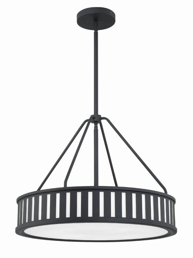 ##Antique Hardware## Kendal 4 Light Black Forged Chandelier