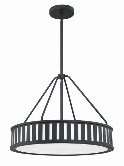 ##Antique Hardware## Kendal 4 Light Black Forged Chandelier