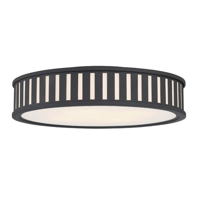 ##Antique Hardware## Kendal 4 Light Black Forged Flush Mount