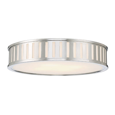 ##Antique Hardware## Kendal 4 Light Polished Nickel Flush Mount