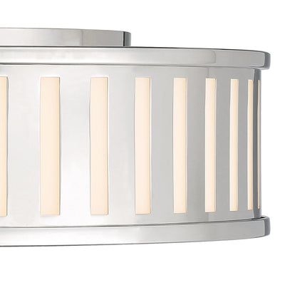 ##Antique Hardware## Kendal 4 Light Polished Nickel Flush Mount