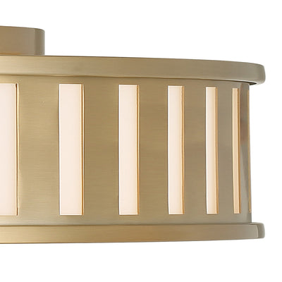 ##Antique Hardware## Kendal 4 Light Vibrant Gold Flush Mount