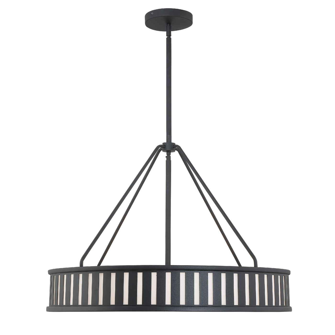 ##Antique Hardware## Kendal 6 Light Black Forged Chandelier