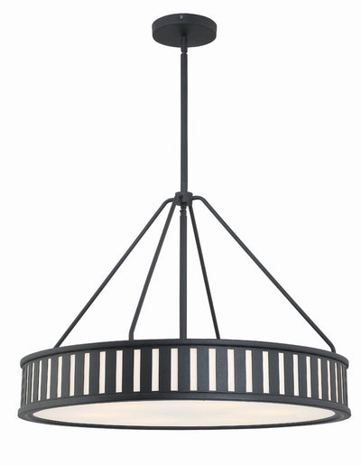 ##Antique Hardware## Kendal 6 Light Black Forged Chandelier