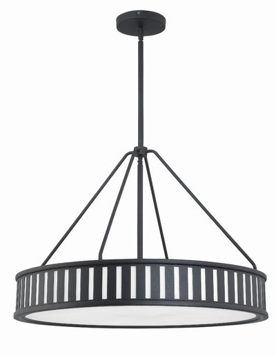 ##Antique Hardware## Kendal 6 Light Black Forged Chandelier