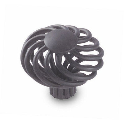 Antique Hardware 1 1/2" Flat Flanders Black Finish Metal Cabinet and Furniture Knob CABINET KNOB