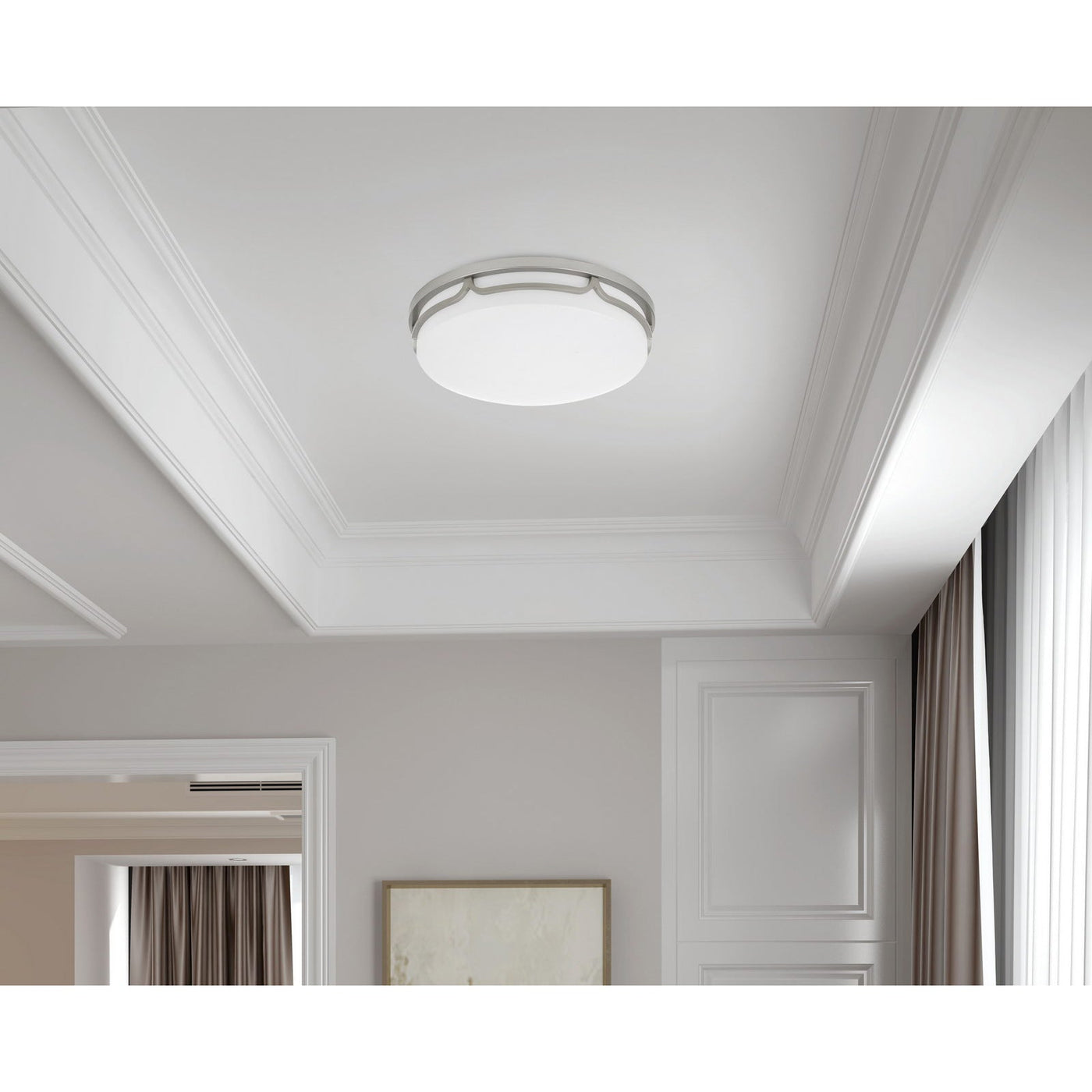 ##Antique Hardware## INTEGRATED LED 25W, 2000 LUMEN, 80 CRI, DIMMABLE CEILING FLUSH MOUNT WITH ACRYLIC DIFFUSER