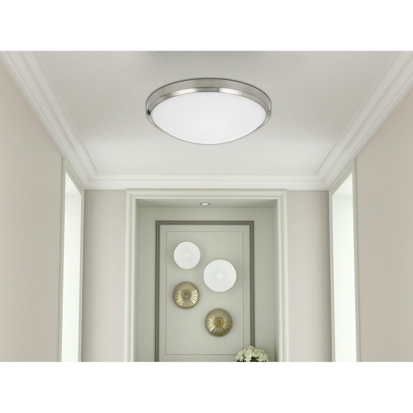 ##Antique Hardware## INTEGRATED LED 25W, 2000 LUMEN, 80 CRI, DIMMABLE CEILING FLUSH MOUNT WITH GLASS DIFFUSER