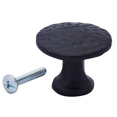 Antique Hardware 1 3/8 Inch Solid Iron Flat Hammered Rustic Cabinet & Furniture Knob CABINET KNOB