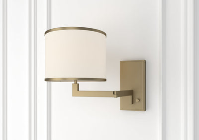 ##Antique Hardware## Madison 1 Light Aged Brass Task Sconce