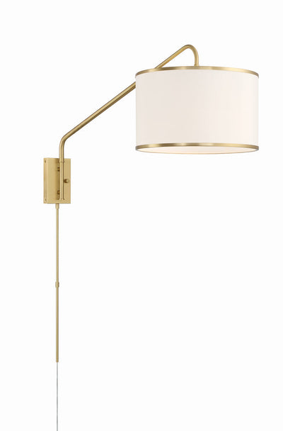 ##Antique Hardware## Mallory 1 Light Soft Brass Task Sconce