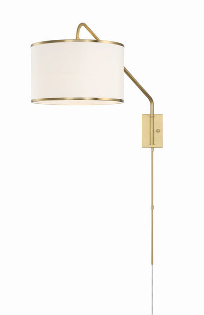 ##Antique Hardware## Mallory 1 Light Soft Brass Task Sconce