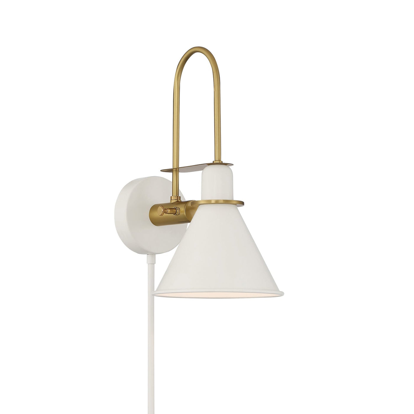 ##Antique Hardware## Medford 1 Light White Sconce