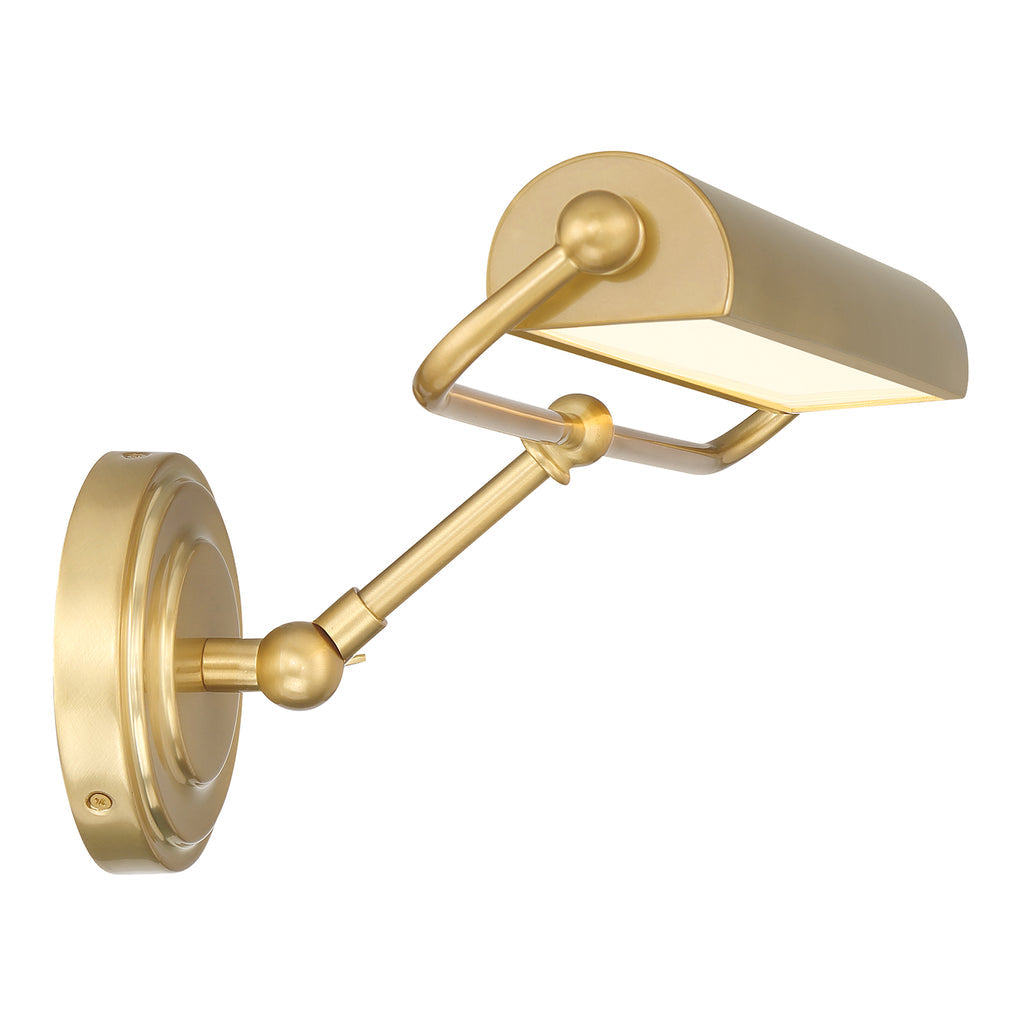 ##Antique Hardware## Miller Integrated LED Aged Brass Sconce