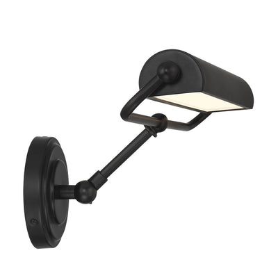 ##Antique Hardware## Miller Integrated LED Matte Black Sconce