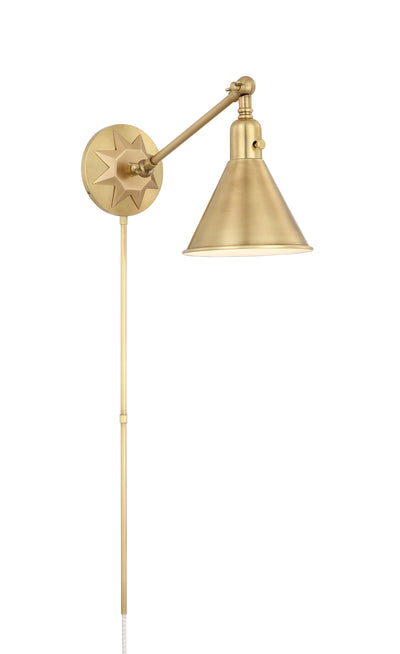 ##Antique Hardware## Morgan 1 Light Aged Brass Task Sconce