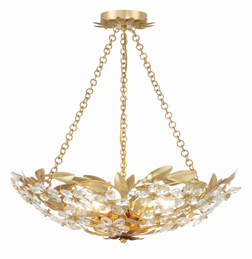 ##Antique Hardware## Marselle 6 Light Antique Gold Chandelier