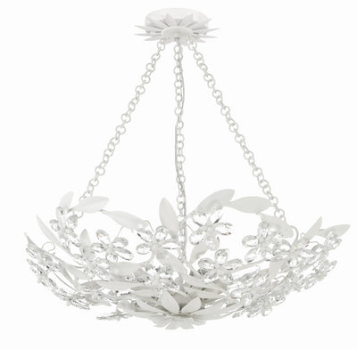 ##Antique Hardware## Marselle 6 Light Matte White Chandelier