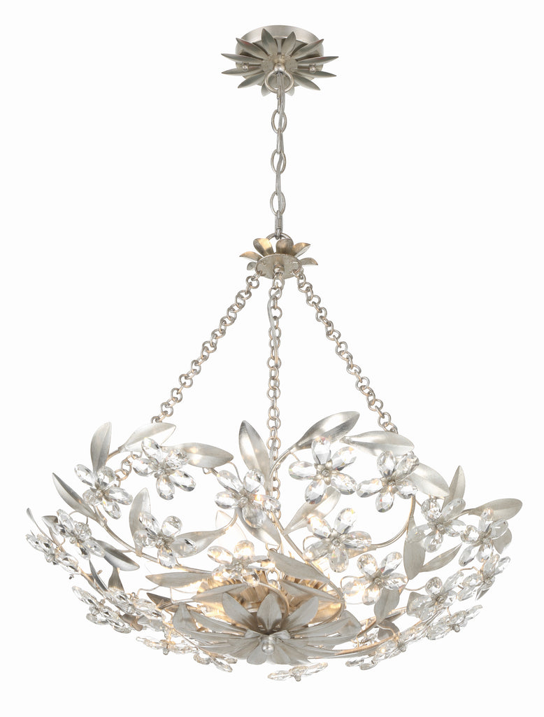 ##Antique Hardware## Marselle 6 Light Antique Silver Chandelier