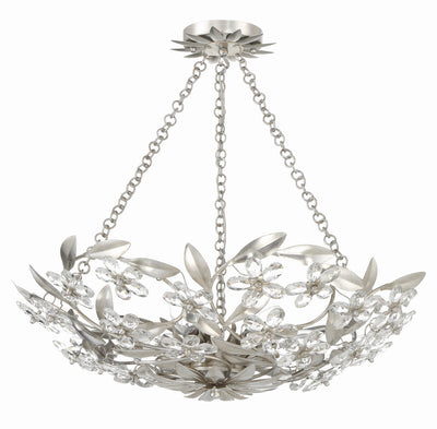 ##Antique Hardware## Marselle 6 Light Antique Silver Chandelier