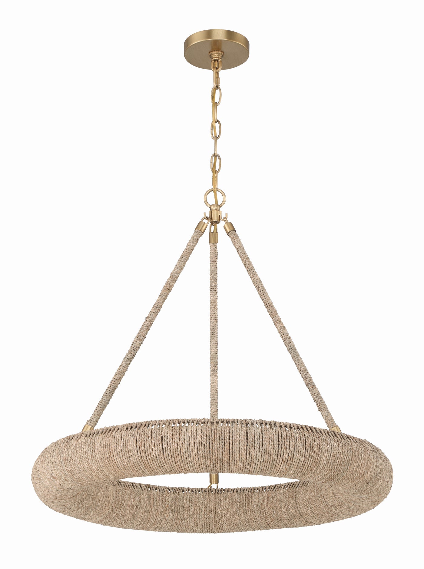 ##Antique Hardware## Oakley Integrated LED Soft Gold Chandelier