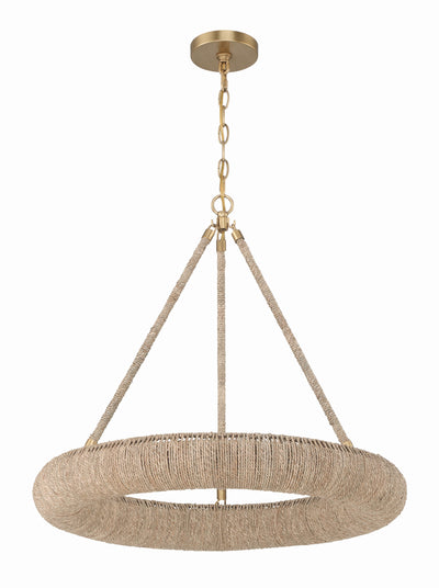 ##Antique Hardware## Oakley Integrated LED Soft Gold Chandelier