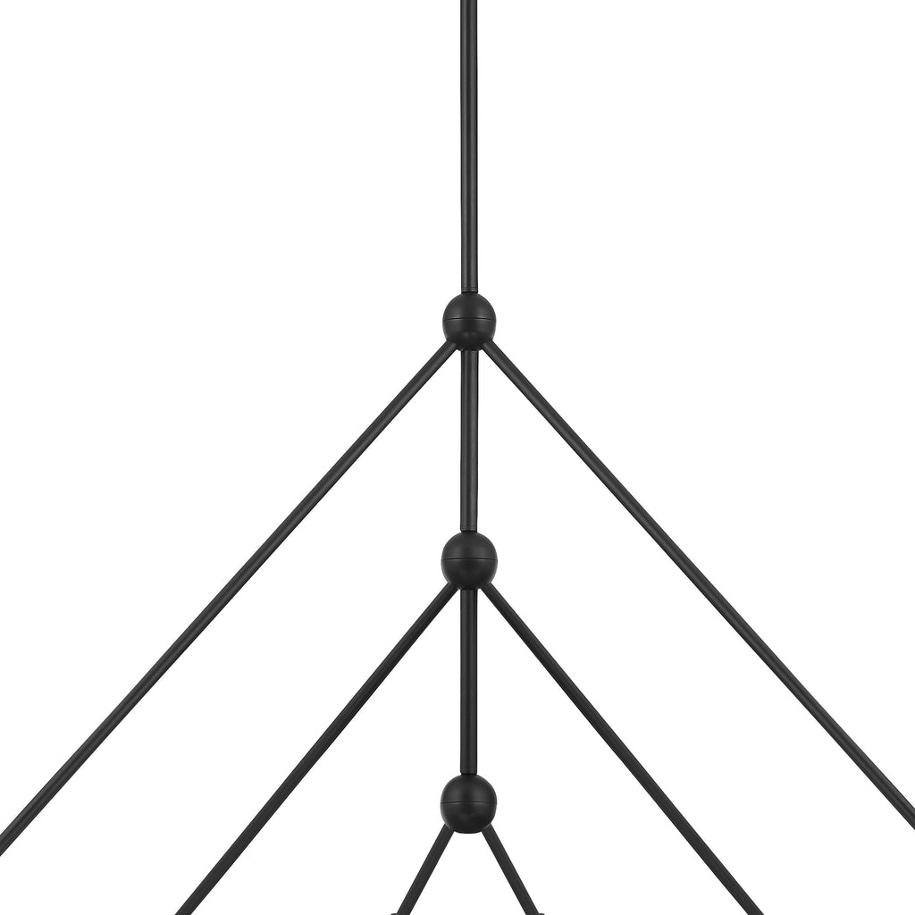 ##Antique Hardware## Omni 6 Light Matte Black Chandelier