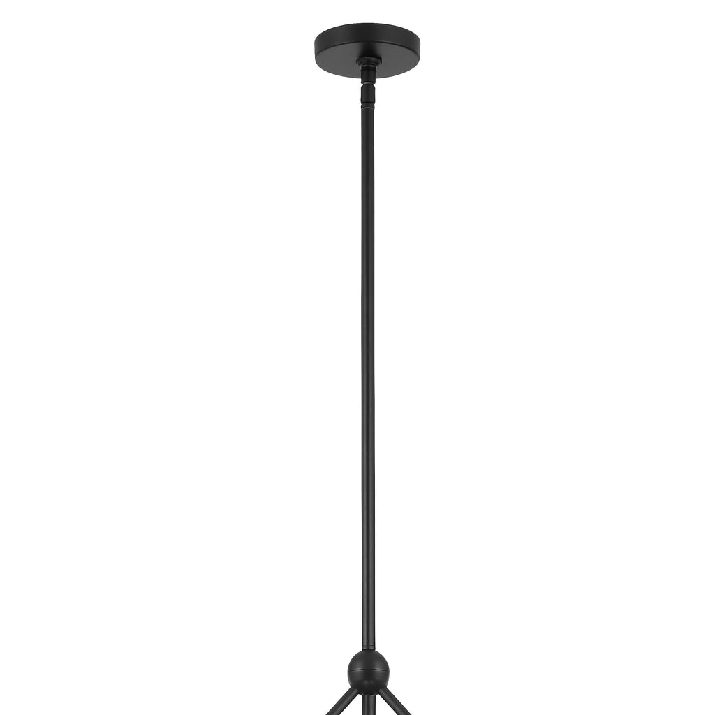 ##Antique Hardware## Omni 6 Light Matte Black Chandelier