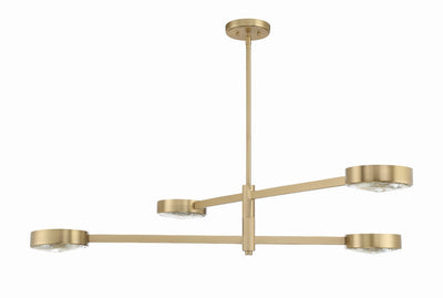 ##Antique Hardware## Orson 4 Light Modern Gold Chandelier