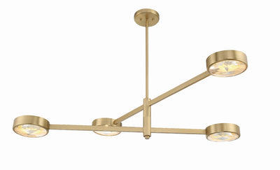 ##Antique Hardware## Orson 4 Light Modern Gold Chandelier