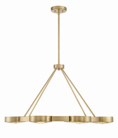 ##Antique Hardware## Orson 8 Light Modern Gold Chandelier