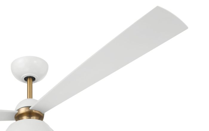 60" Otto in White/Satin Brass w/ White Blades