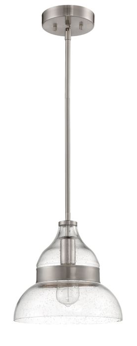 ##Antique Hardware## Smyth 1 Light Mini Pendant in Brushed Polished Nickel