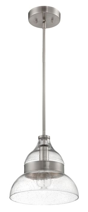 ##Antique Hardware## Smyth 1 Light Mini Pendant in Brushed Polished Nickel